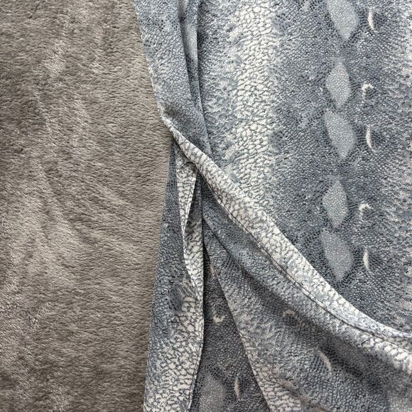 Oxygen Women Duster Cardigan Kimono Sheer Snakeskin Print Open Front 3X B107 - Picture 4 of 10